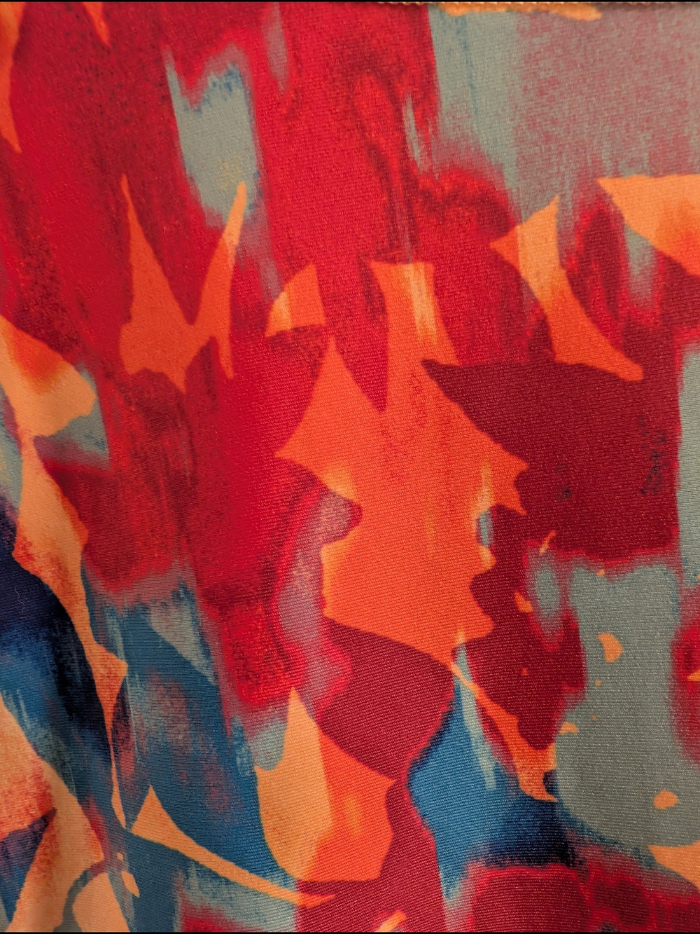 Old Navy Blue and Coral Floral Leggings - Picture 5 of 7